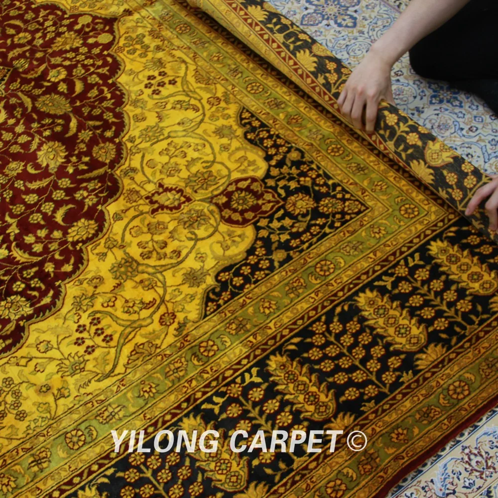 Yilong 9'x12' Vantage классический ковер большой красный медальон ковер в стиле ретро гостиная персидская(YL0912A