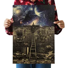 [A456] метафора Ретро плакат из крафт-бумаги экран для помещений кафе декоративная живопись