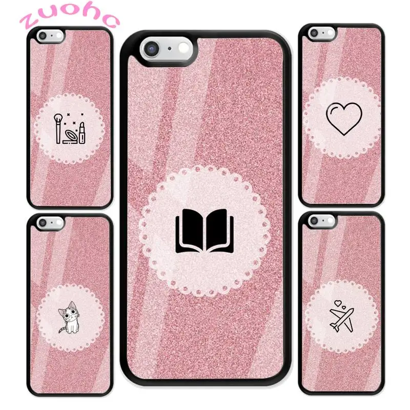 

Pink simple pattern Phone Case For iphone 12 pro max case 11 Pro MAX X XR XS SE 2020 6S 7 8 Plus Acrylic Plexiglass TPU