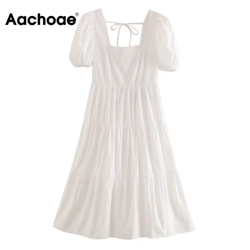 white cotton midi sundress
