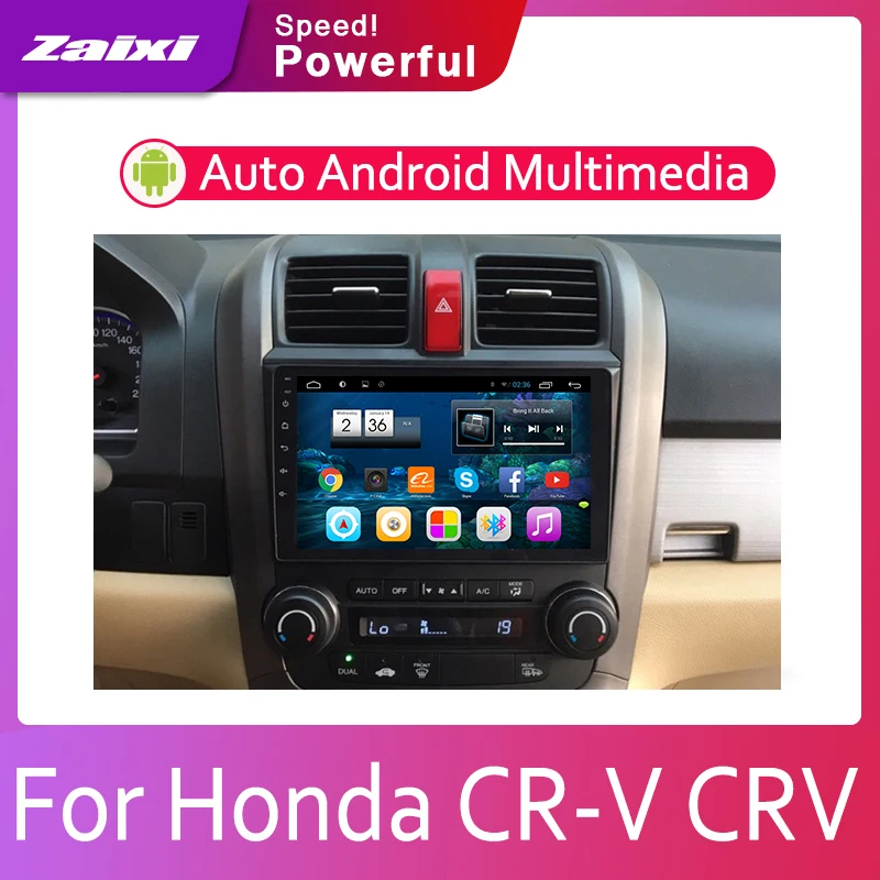 Sale ZaiXi Android 2 Din Car radio Multimedia Video Player auto Stereo GPS MAP For Honda CR-V  CRV 2007~2011 Media Navi Navigation 4