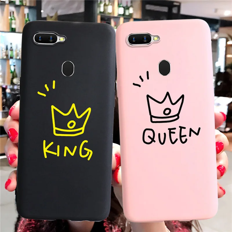 Чехол для телефона Couple King Queen чехол OPPO F11 Pro F1S F1 F3 Plus F5 F7 F9 A1 A3S A5 A7 A7X A37 A57 A71 A73 A83 k1