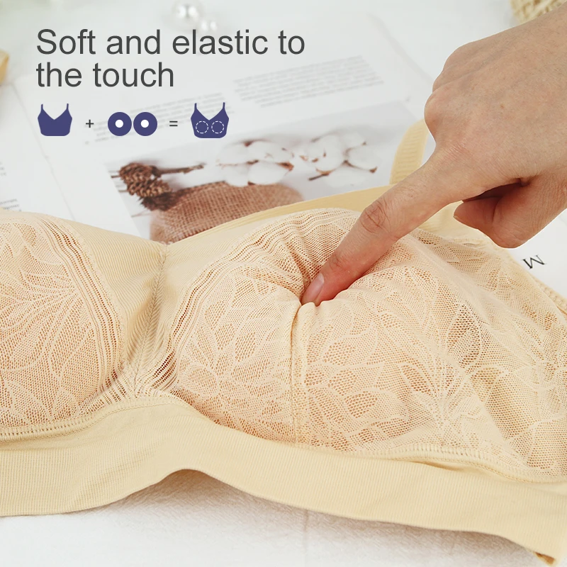 Women's Large Strapless Underwear Gathered Non Slip Bra Sexy Back Anti Slip  Bra Adjustable Bra Tan Bra (Beige, S) at  Women's Clothing store