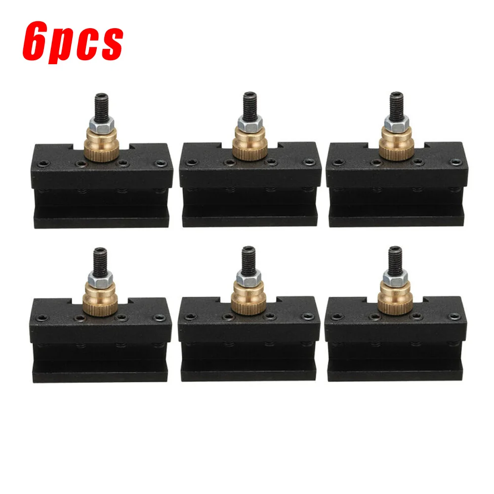 

6pcs Mini Lathe Quick Change Post Mill Tool Holder For CCMT TCMT Milling Insert Angle Workpiece Adjustment Screw Nut