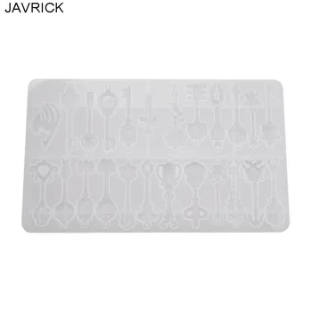 

Crystal Epoxy Resin Mold Tray Key Pendant Casting Silicone Mould DIY Crafts Jewelry Making Tool