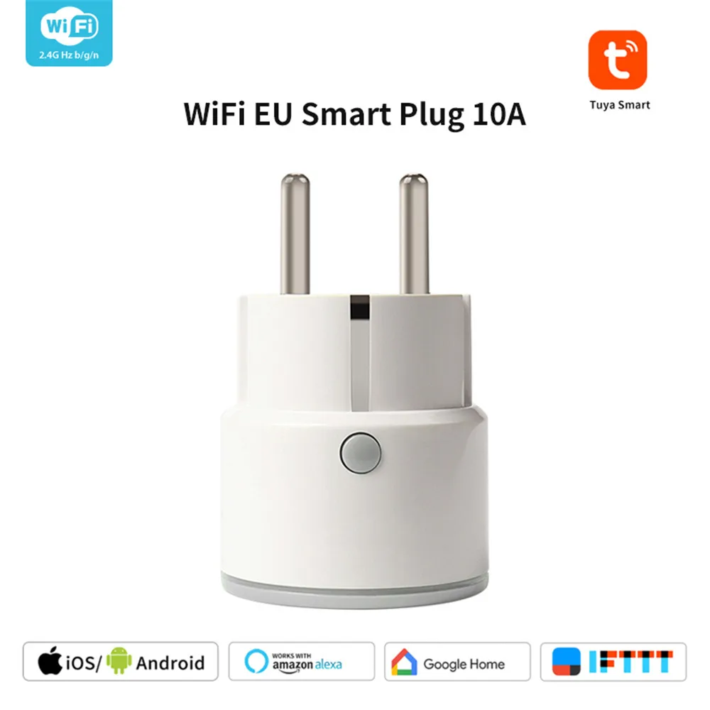 Timethinker Tuya WiFi EU Smart Plug умная Беспроводная вилка EU WiFi серия пульт дистанционного управления устройство включение/выключение питания через приложение для IFTTT
