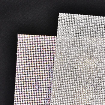 

SS8 Arranged Motif white crystal Hot Fix Rhinestone Tape trim ribbon Iron On Appliques for Dress shoe adornment