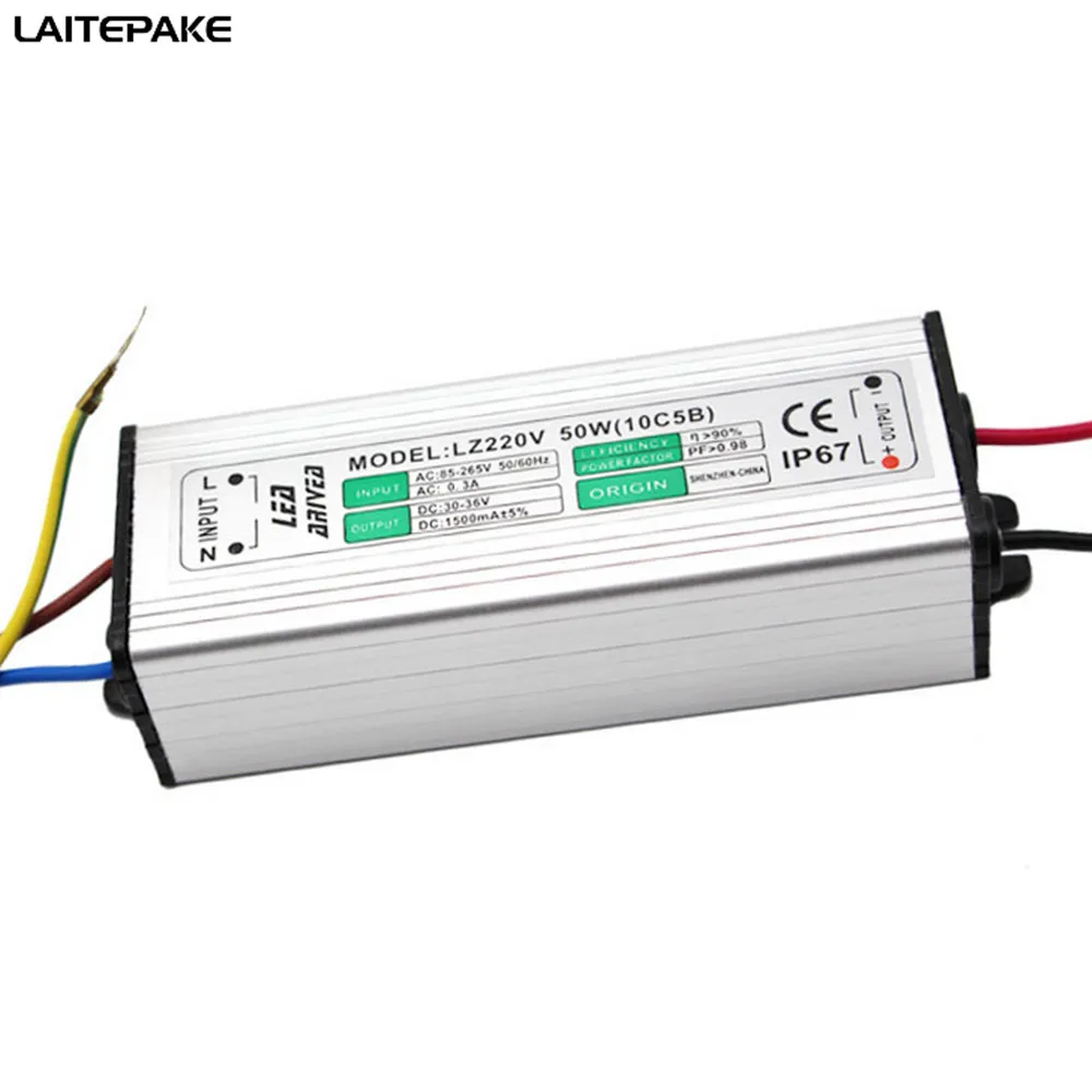 COB светодиодный выход драйвера DC 24-36V 900mA 1200mA 1500mA 30W 40W 50W Вход AC 85-265V изолированный Водонепроницаемый привод постоянного тока