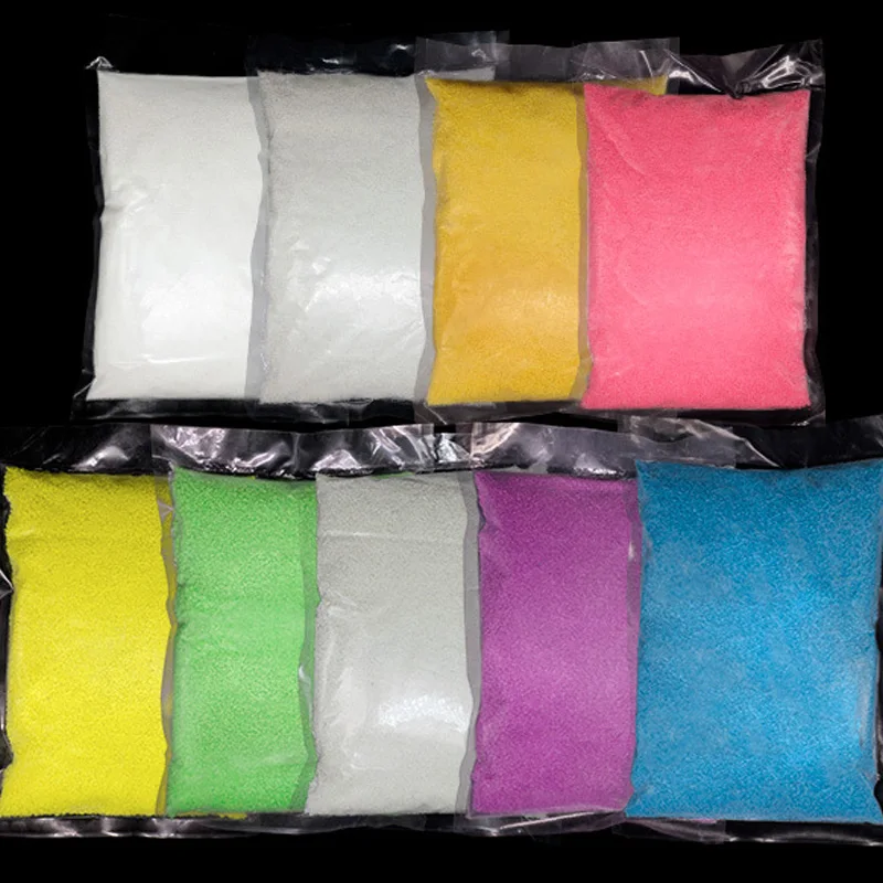 9 Colors 10g DIY Fluorescent Super Luminous Glow Pigment in the Dark Sand Powder Glowing Bright Gravel Noctilucent glow pigment powder