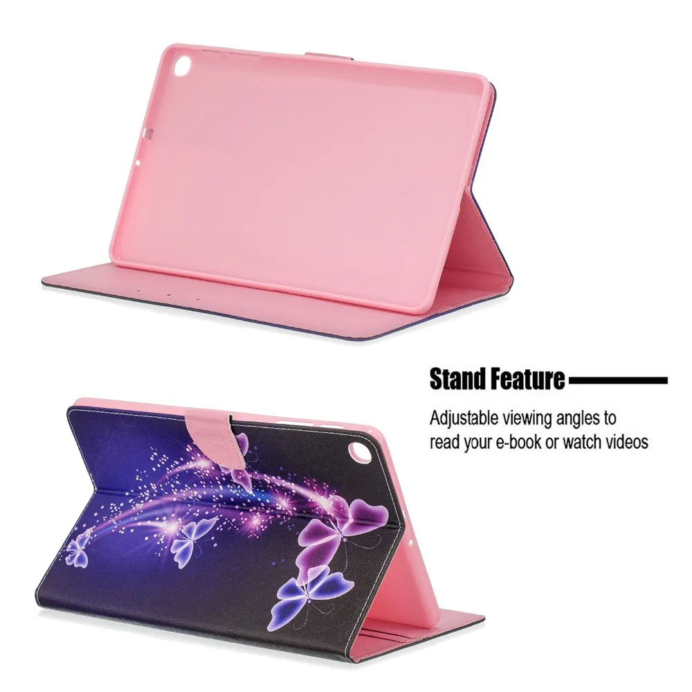 T510 T515 флип-стенд Funda Чехол Кожаный Футляр чехол для Samsung Galaxy Tab A 10,1 SM-T510 SM-T515 оболочка+ пленка+ ручка