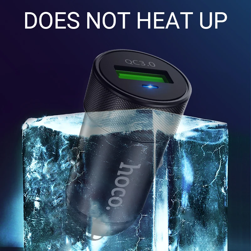 hoco автомобильная зарядка QC3.0 QC2.0 FCP AFC один порт USB металлический портативный адаптер для быстрой зарядки QC 3.0 Ксяоми Самсунг айфон для Xiaomi Samsung iPhone автомобильное зарядное устройство юсб юсби