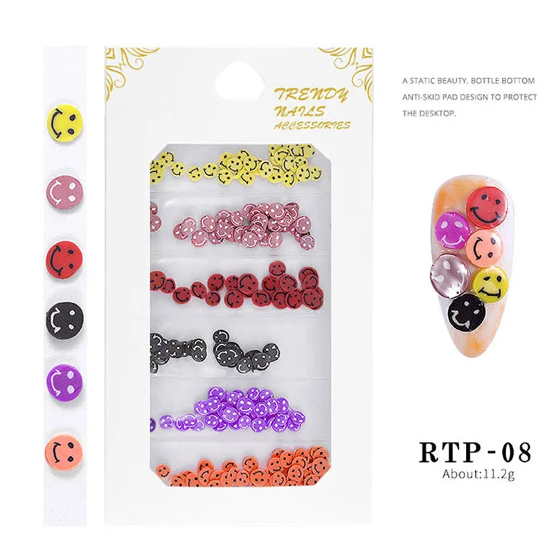 4 компл 1000 шт./компл. Полимерная глина крошечный Fimo игровое тесто в мультяшном стиле/Любовь/смайлик/Фрукты DIY Дизайн ногтей фрагменты ногтей наклейки украшения Советы