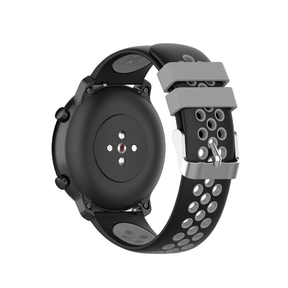 22 мм спортивный ремешок для часов Amazfit GTR 47 мм/Pace/Stratos Мягкий ТПУ Браслет для samsung gear S3 Classic Ticwatch E2