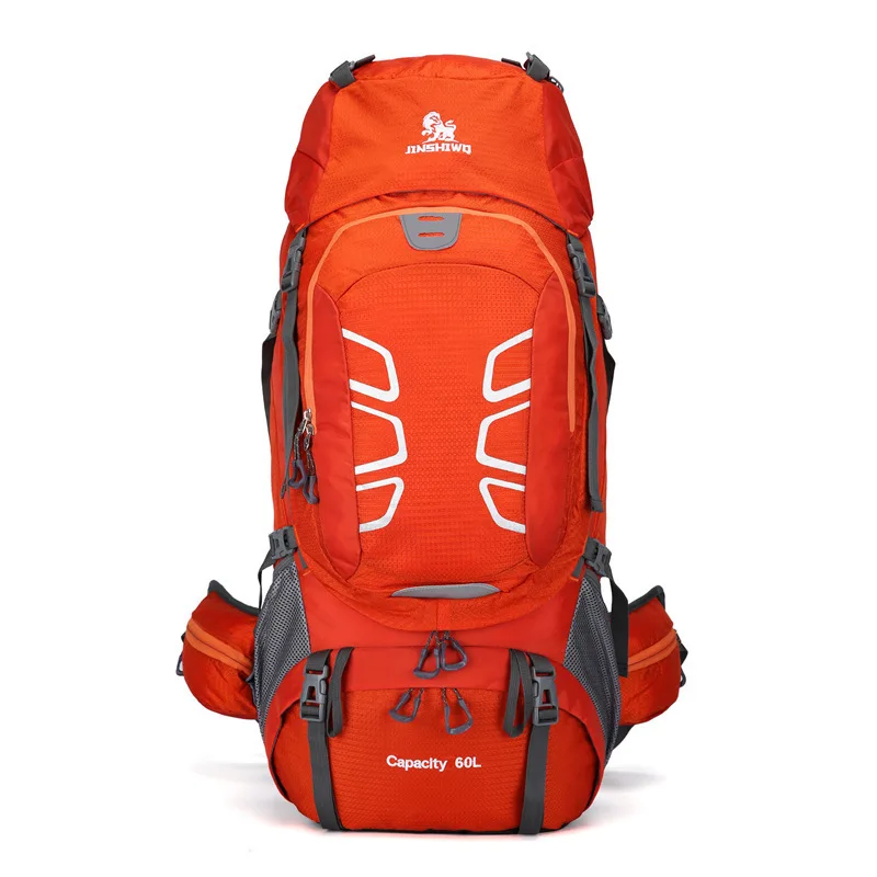 Orange Открытый 60L походный рюкзак специализированный альпинистский треккинг вместительный рюкзак Светоотражающие альпинистские дорожные сумки - Цвет: Orange