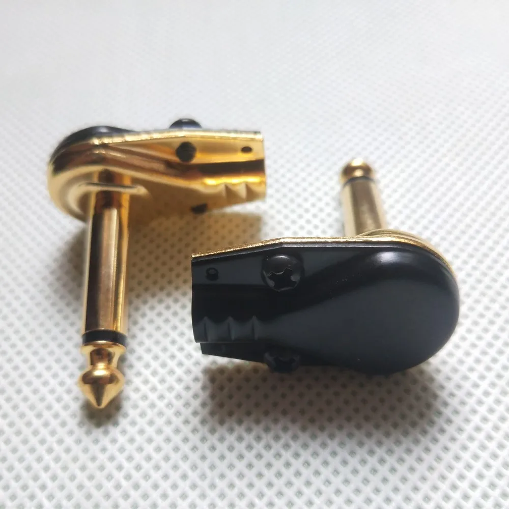 6.35mm male mono Audio plug microphone 90 Degree right angle L Type (7)