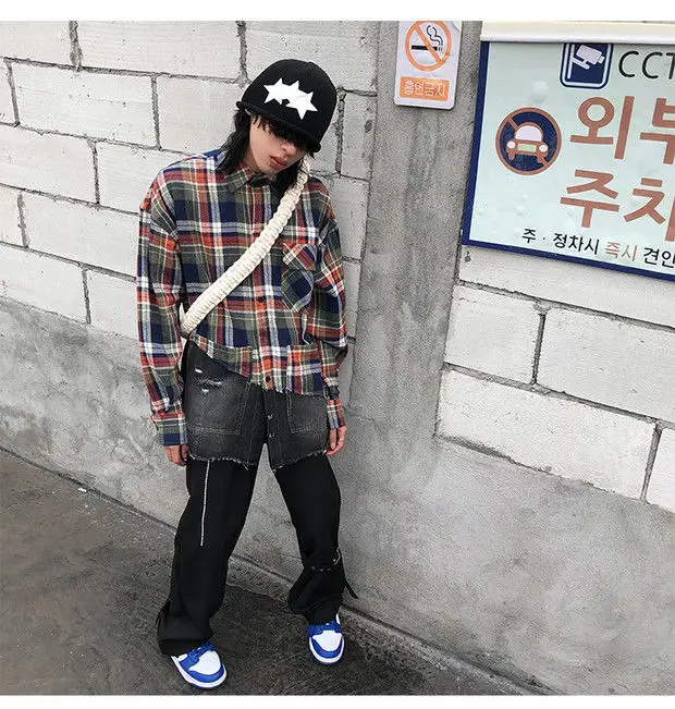 Description Picture 6 of itemHip Hop Men's Casual Pants Fashion High Street Vibe Ins Korean Design Flare Pants Male Joggers Streetwear Solid Black Gray