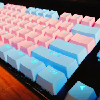 

104Pcs Dual Colors Backlight Keycaps Replacement Kit for Cherry/Kailh/Gateron/Outemu Switch Mechanical Keyboards Key caps
