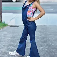 Лидер продаж; ковбойский комбинезон на шнуровке для девочек; детские джинсы на подтяжках; свободные штаны