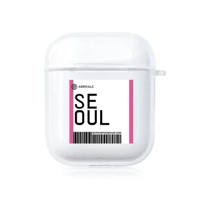 Cover For AirPods 1 2 Soft TPU Box Air Ticket Label Transparen For air pods Bluetooth Wireless Earphone Cases