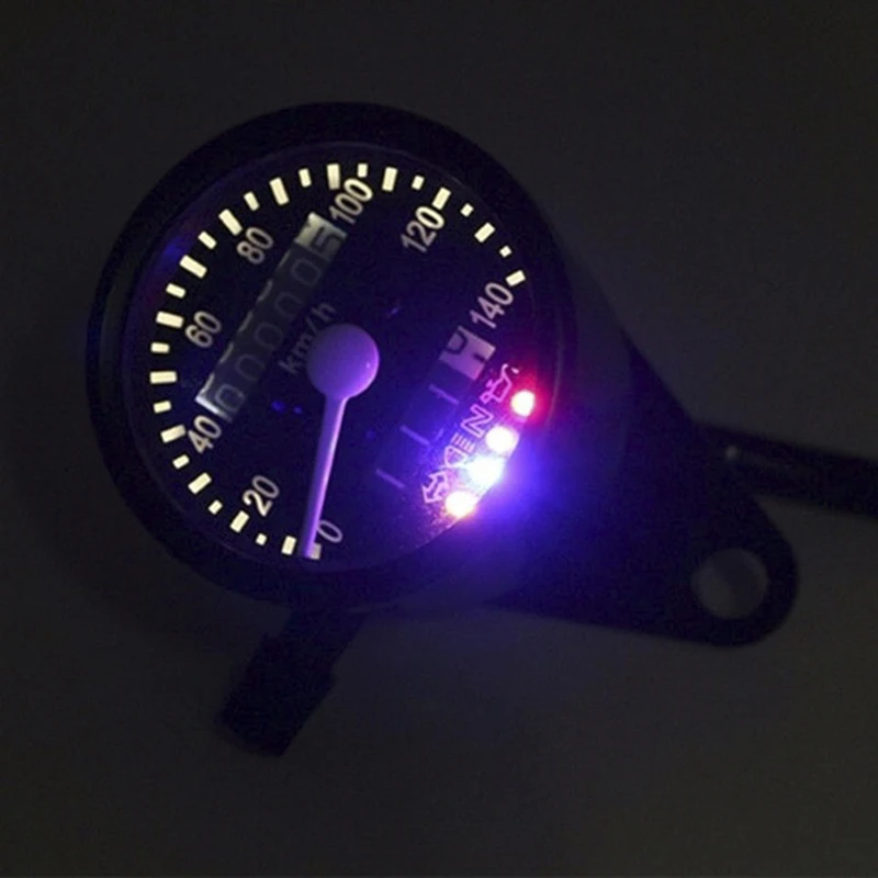 

1PC Motorcycle Cafe Racer Odometer Speedometer Tachometer Speedo Meter LED