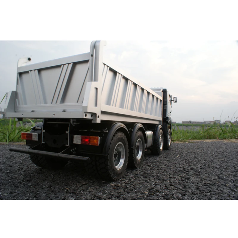 LESU 1/14 RC Hino700 8x8 металлический корпус гидравлический самосвал замок