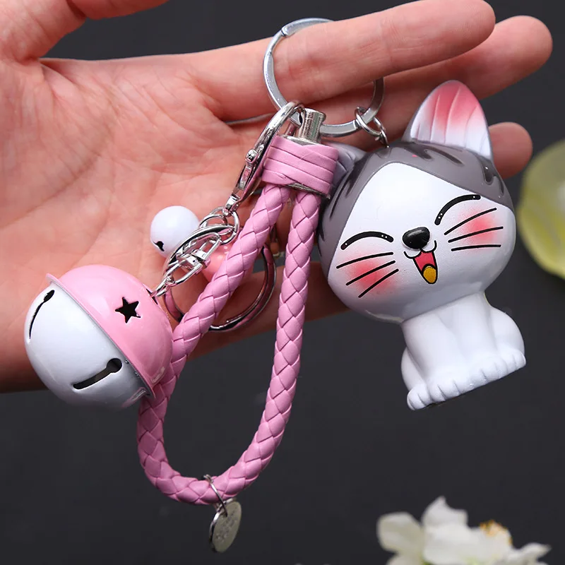 Новая стильная мультяшная кукла-брелок для ключей, милая кошка, металлические брелки, сумочка, подвеска, маленькие подарки, поколение жира