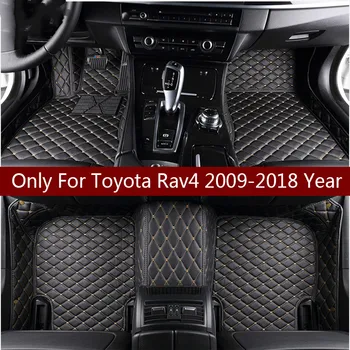 

OSEN leather car floor mats for Toyota Rav4 2009-2014 2015 2016 2017 2018 Custom auto foot Pads automobile carpet cover