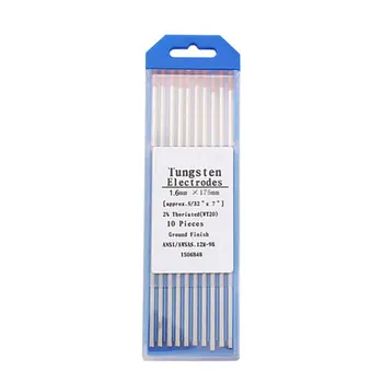 

10pcs/Box WT20 Red Color 1.6*170 Thorium Tungsten Electrode Head Tungsten Needle/rod For Welding Machine
