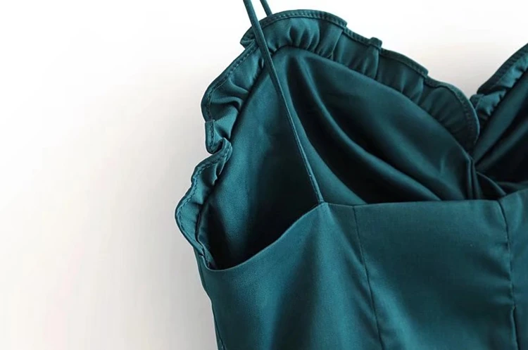 Женский праздничный Ретро деревянный тонкий слинг снаружи маленький топ на бретелях Весна и зима женский топ с v-образным вырезом