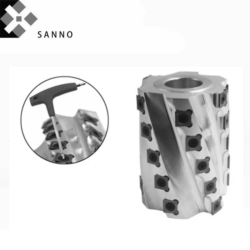 Woodworking Light Planer Helical Spiral Milling Cutter Head Wood