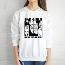 90S Harajuku Sweatshirt Maleficent Bad Girls Have More Funy Streetwear Women Sweat Oversize Gothic Punk Jumpers Casual Matching