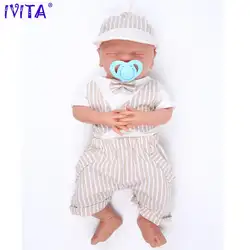 IVITA WB1514 46 см 3000 г Настоящее Силиконовые новорожденных Reborn для маленьких мальчиков рот открыт кукла игрушка живые средства ухода век закрыт