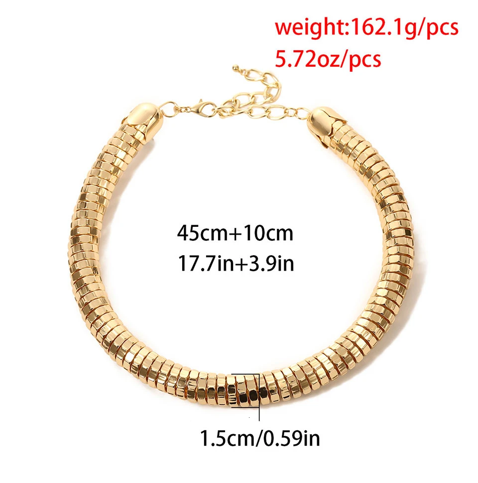 Youvanic, панк, большое Массивное колье, ожерелье для женщин, Золотая массивная цепочка, Преувеличенные Макси бусы, кручение, модное ювелирное изделие, ожерелье 2746