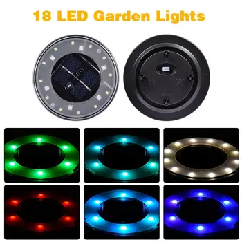 

4pcs Ground Lights 7 Colors Sense Light 18 LED Garden Lights Waterproof Patio Outdoor Light for Lawn,Pathway,Yard,Driveway