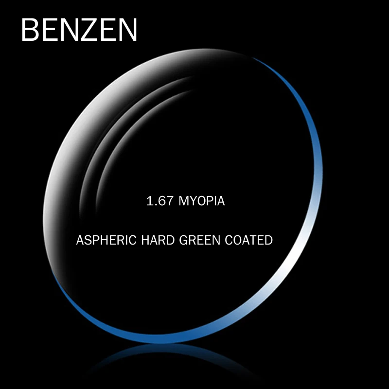 BENZEN рецептурные линзы Для женщин Для мужчин 1,56 1,61 1,67 1,74 монофокальные CR-39 смолы Асферические стекла линз Близорукость Оптические линзы