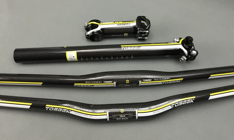 Велосипедные комплекты для руля руль TOSEEK плоского подъема + стержень