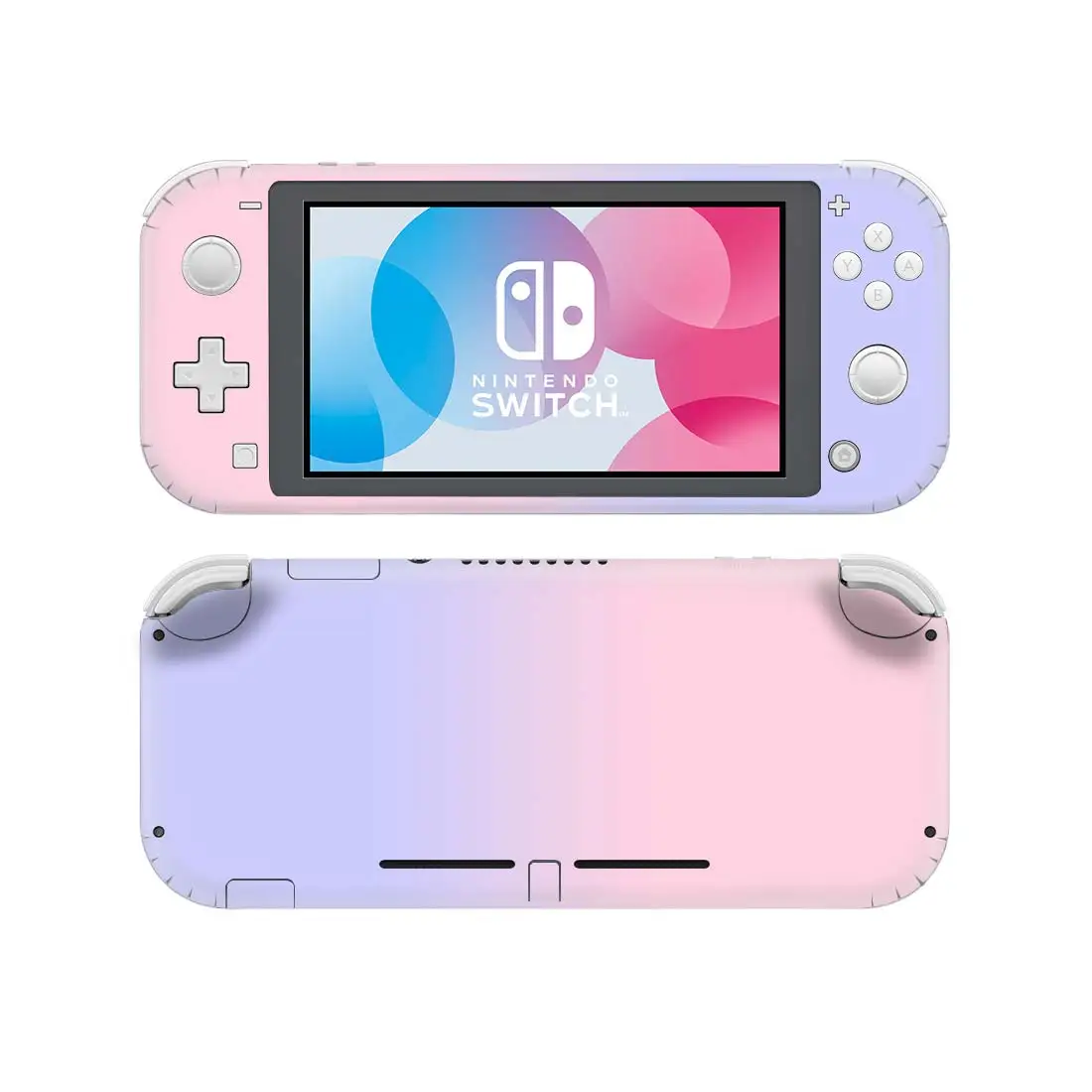 Однотонная красная/зеленая Виниловая наклейка для Nintendo Switch Lite NSL защитная пленка