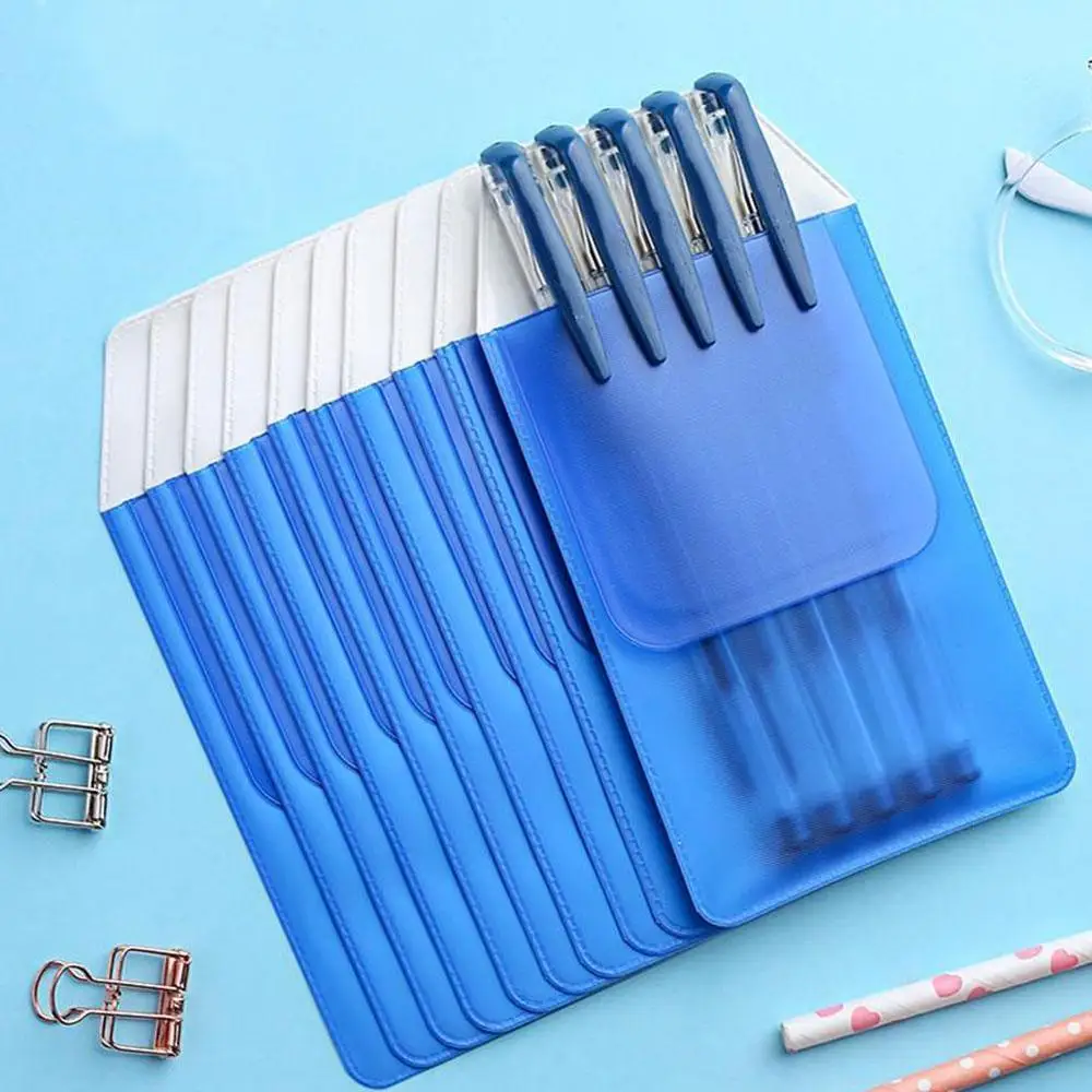 

1PC New Colorful PVC Pocket Protector Leak-Proof Pen Pouch Doctors Nurses Bag for Pen Leaks Office Hospital Supplies