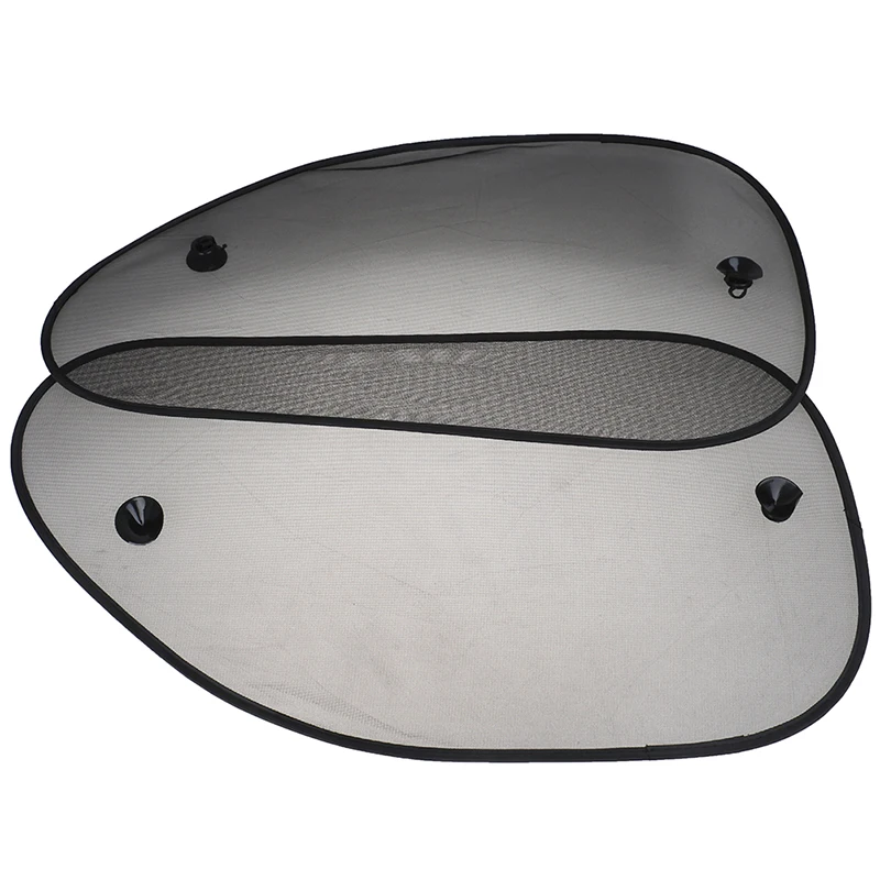 2Pcs Car Sun Visor Rear Side Window Sun Shade Mesh Fabric Sun Visor Shade Cover Shield Anti-UV Auto Sunshade Curtain