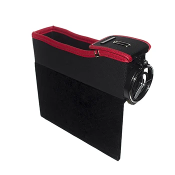 

Car Seat Clearance Catcher Filled Cup Holder Storage Box Pu Leather Coin Storage Box