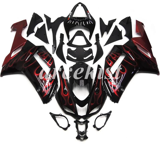 4 подарки ABS мотоцикл Полный обтекатели комплект подходит для Kawasaki ZX6R 2007 2008 ZX-6R 07 08 ниндзя 636 Кузов Набор золото