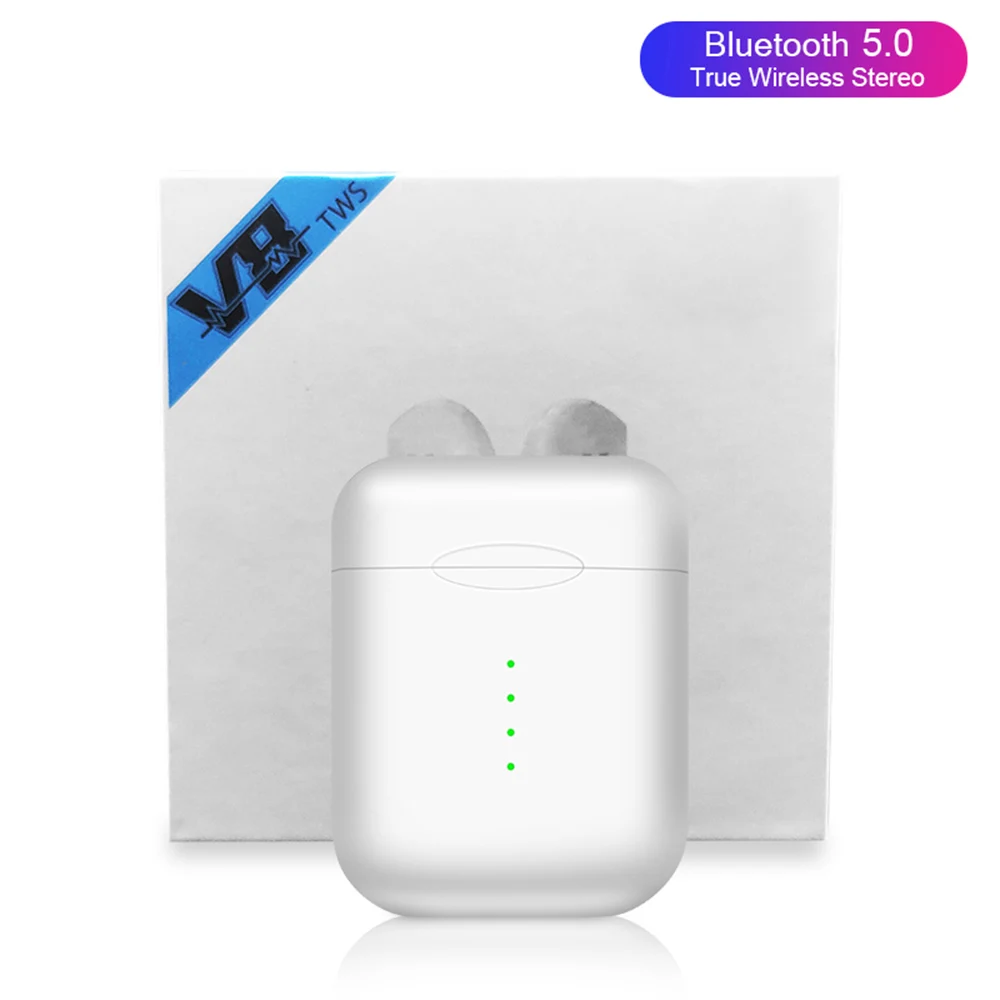 V8 TWS Bluetooth 5,0 Беспроводные наушники сенсорные мини наушники с микрофоном для iPhone 6S X 7 8 samsung S6 S8 Xiaomi huawei LG