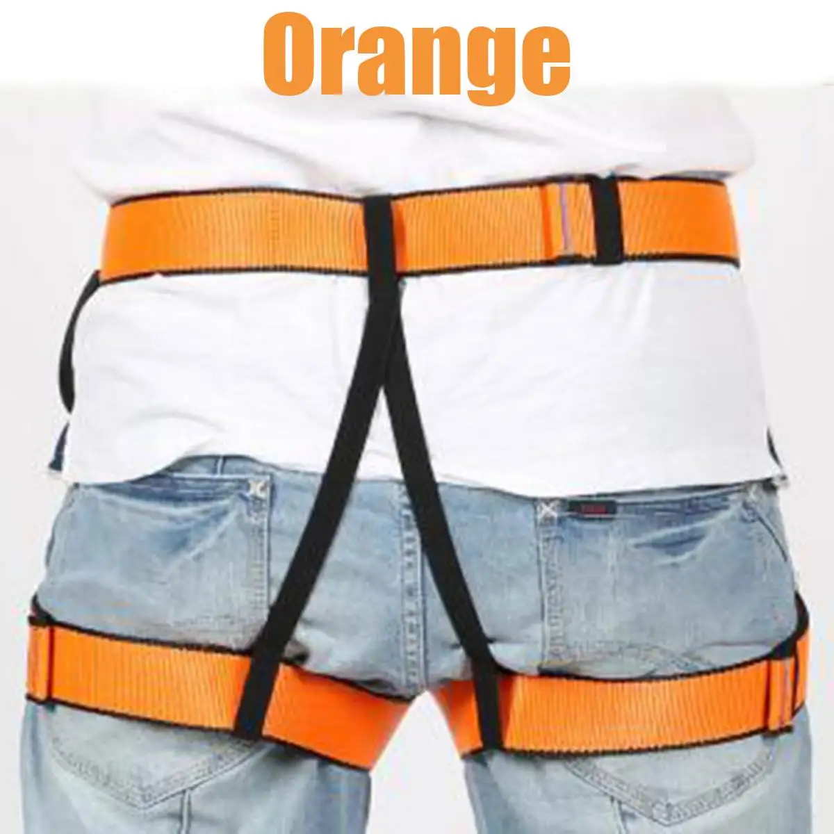 Orange Открытый Кемпинг Альпинизм ремни безопасности половины тела сиденье Ремни сидя рок дерево восхождение снаряжение для скалолазания Рок Аксессуары для альпинизма - Цвет: Orange