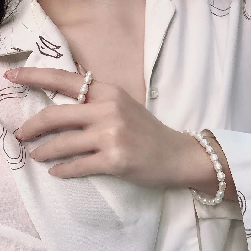 Женское кольцо с жемчугом пресноводной ракушкой ювелирные изделия аксессуары 2020