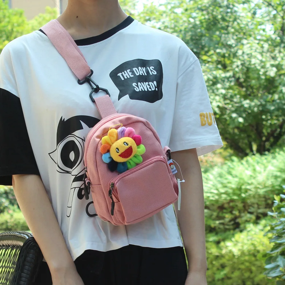 2019INS рюкзак с подсолнухами, универсальная холщевая сумка на плечо, Женская милая сумка, многофункциональная сумка для студентов