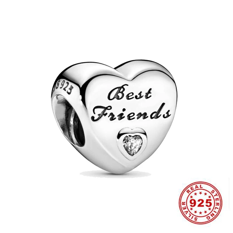 ROMANTICWORK Heart Charms for Bracelets 925 Sterling Silver Lucky Charms  Beads Friendship Jewellery BFF Gifts for Best Friends Women Girls – BigaMart