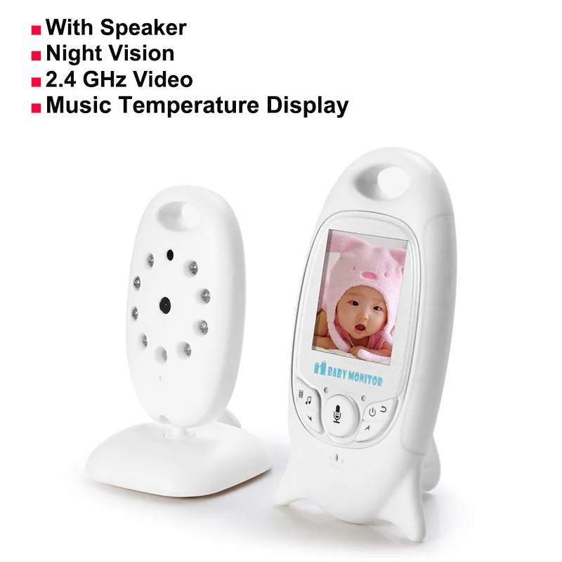 

VB601 Wireless Baby Monitor Camera Night Vision Digital Video Baby Monitor 2.4G Lullaby Temperature Monitoring Security Camera