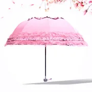 Zi креативный всепогодный Зонт трехслойный виниловый УФ-Защитный зонтик женский солнцезащитный складной зонт