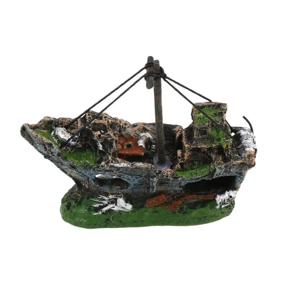 Pirate Ships In Aquariums Aquarium Landscape Decoration Aquarium Accessories Fish Tank Aquarium Resin Boat Ornament