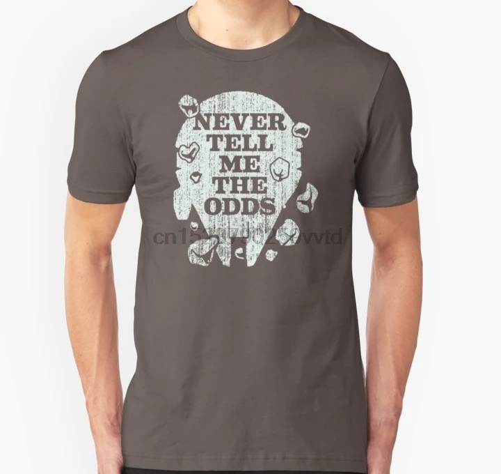 Мужская футболка Never Tell Me The Odds LF129 трендовая облегающая wo тройники топ | одежда